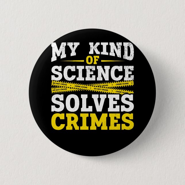 Funny kriminaltekniker Forensic Science Crime Solv Knapp (Framsida)