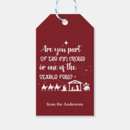 Funny kristen jultomhet Personlig Nativitet Presentetikett