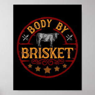 Funny kropp av Brisket Barbeque Bbq Grilling Kött  Poster