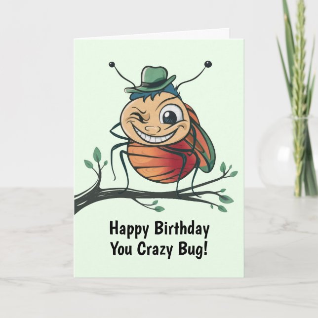 Funny Kryp Birthday Kort (Framsida)