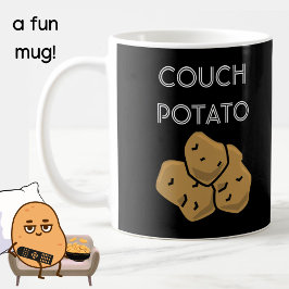 Funny "Kumpotatis" Binge som tittar på kaffe Mugg