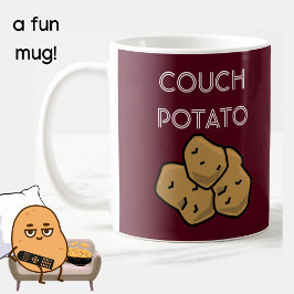 Funny "Kumpotatis" Binge som tittar på kaffe Mugg