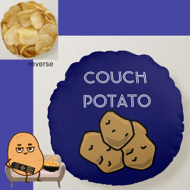 Funny "Kumpotatis" + Potato Chip Binge Watching Rund Kudde