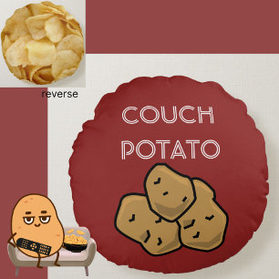Funny "Kumpotatis" + Potato Chip Binge Watching Rund Kudde