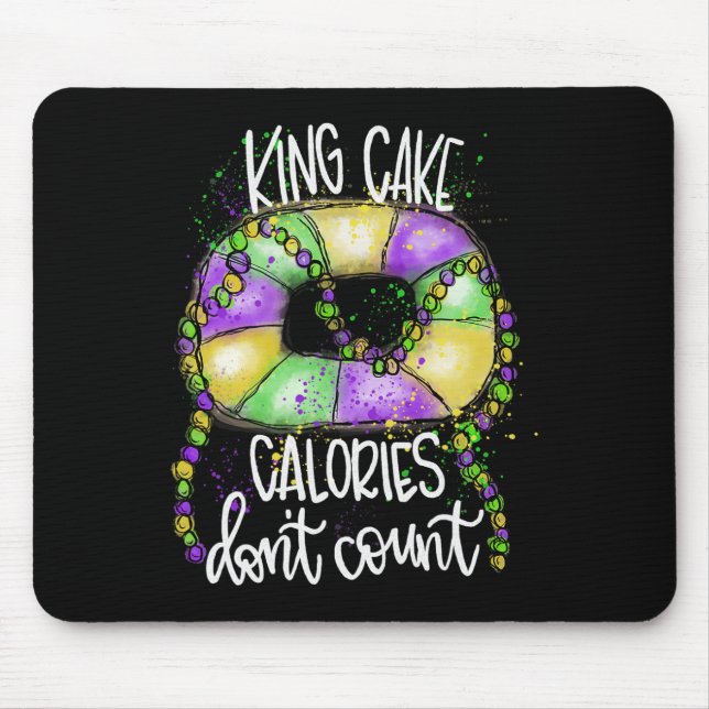 Funny Kung Cake Calories Räkna inte Mardi Gras Co Musmatta (Framsidan)