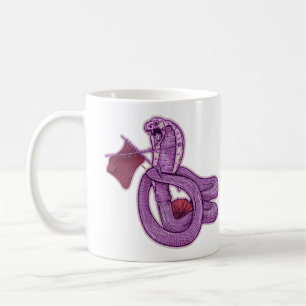 Funny Kung Cobra Snake Sten Knitting Kaffemugg