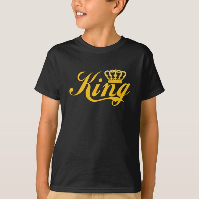 Funny Kung Guld Krona T Shirt (Framsida)