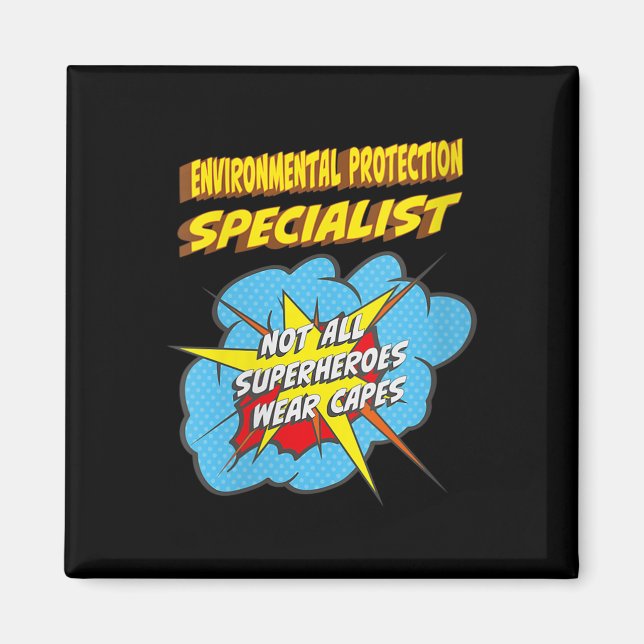 Funny kvinnlig miljöskyddsspecialist magnet (Framsidan)