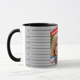 Funny kvinnopolis Mugshot Birthday Joke Mugg