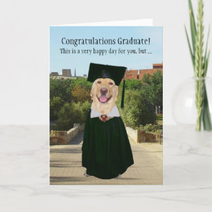Funny Lab College Graduation Kort