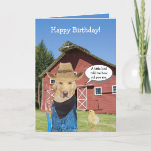 Funny Lab Farmer Birthday Kort