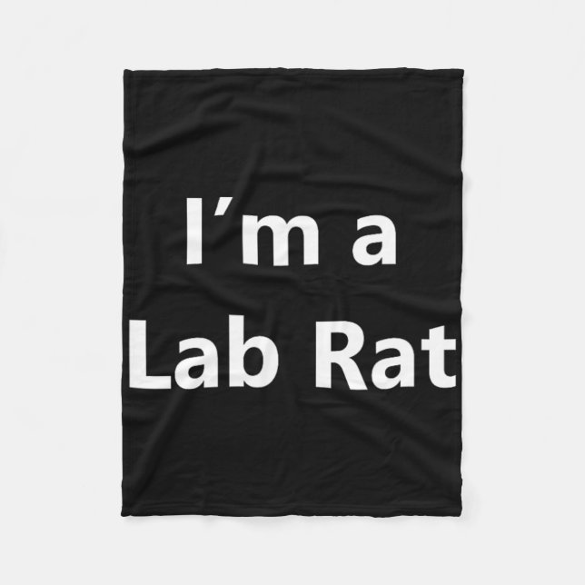 Funny Lab Råtta Halloween Costume Pretend Minute L Fleecefilt (Framsidan)