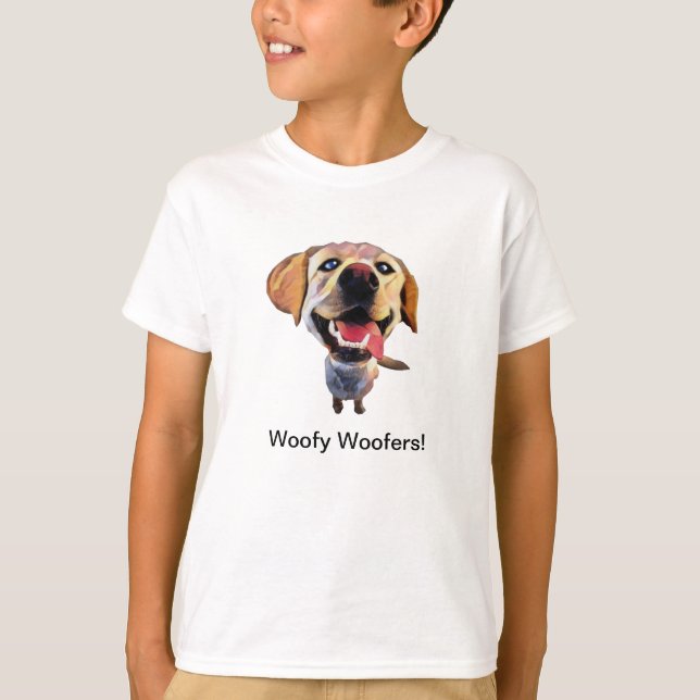 Funny Labrador Retriever Boys T-Shirt (Framsida)