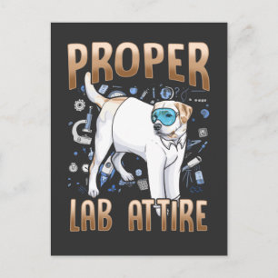 Funny Labrador Retriever Hund kemi Science Vykort