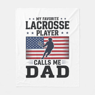 Funny Lacrosse Dad American Flag Vintage Shirt Des Fleecefilt