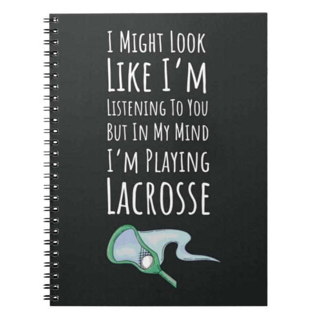 Funny Lacrosse Gift Ideas Players Team Humor Anteckningsbok (Framsidan)