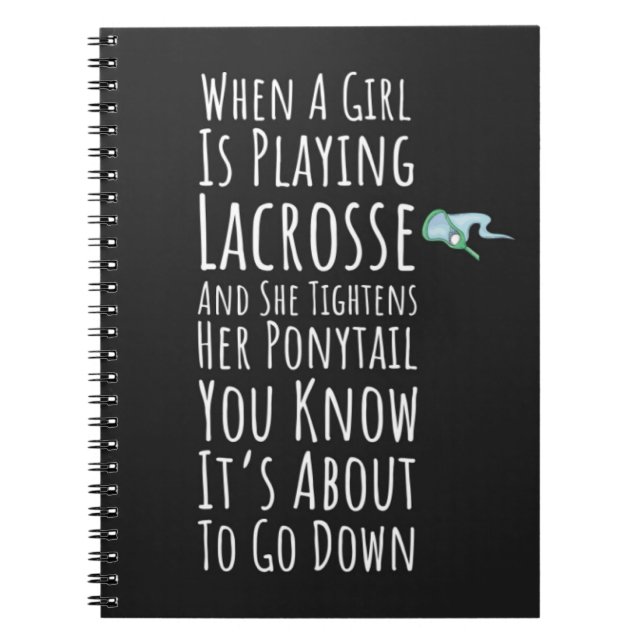 Funny Lacrosse Gifts Teen Girls Team Player Sports Anteckningsbok (Framsidan)