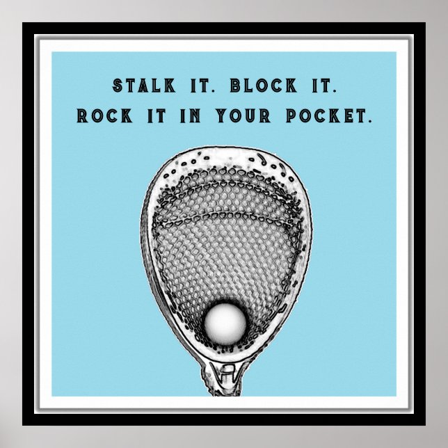 Funny Lacrosse Goalie Poster (Framsidan)