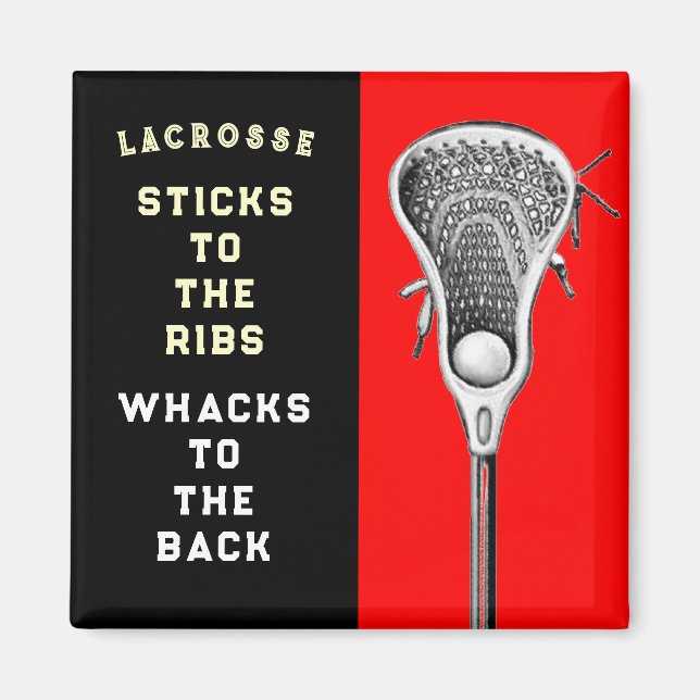 Funny Lacrosse Magnet (Framsidan)