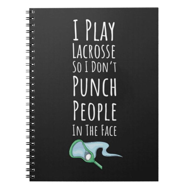 Funny Lacrosse Themed Gift High School College Lax Anteckningsbok (Framsidan)