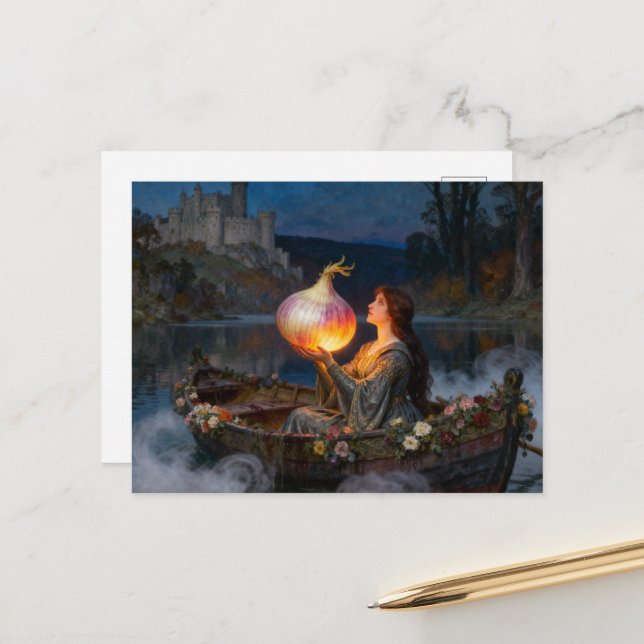 Funny Lady of Shallot Parody Vykort (Fram/Back In Situ)