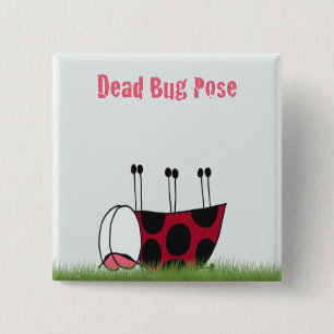 Funny Ladybug Dead Kryp Yoga Pose Knapp