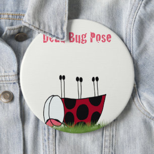 Funny Ladybug Dead Kryp Yoga Pose Knapp