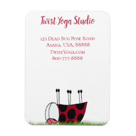 Funny Ladybug Dead Kryp Yoga Pose Magnet