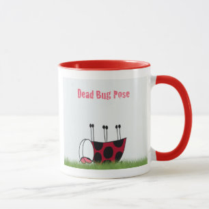 Funny Ladybug Dead Kryp Yoga Pose Mugg