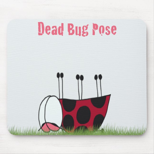 Funny Ladybug Dead Kryp Yoga Pose Musmatta (Framsidan)
