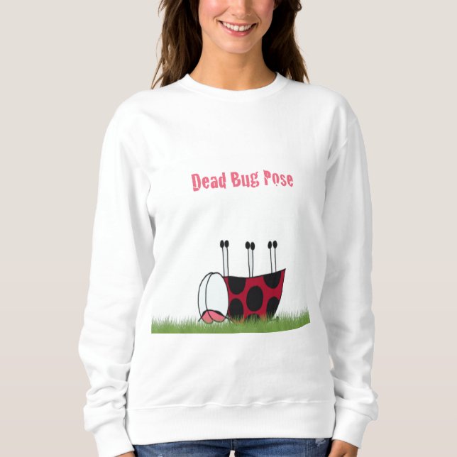 Funny Ladybug Dead Kryp Yoga Pose T Shirt (Framsida)