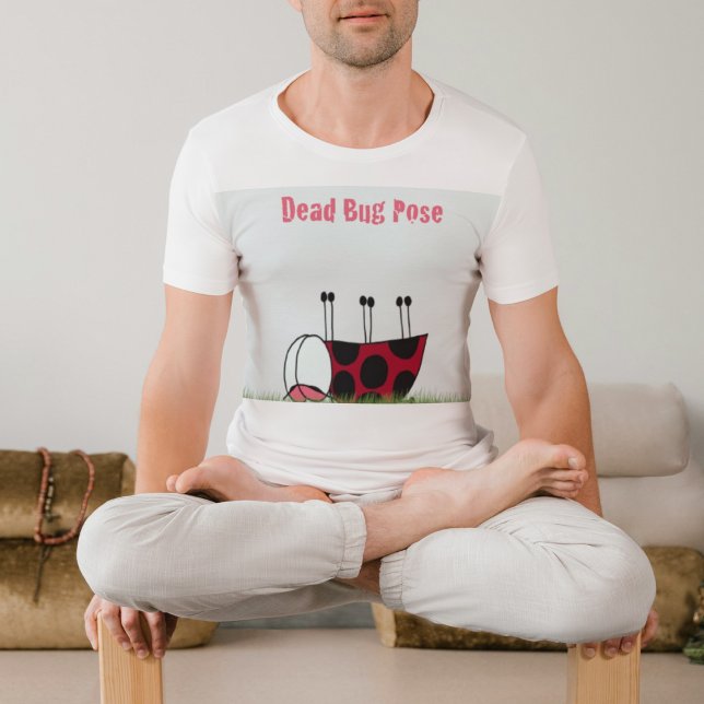 Funny Ladybug Dead Kryp Yoga Pose Tee Shirt (Skapare uppladdad)