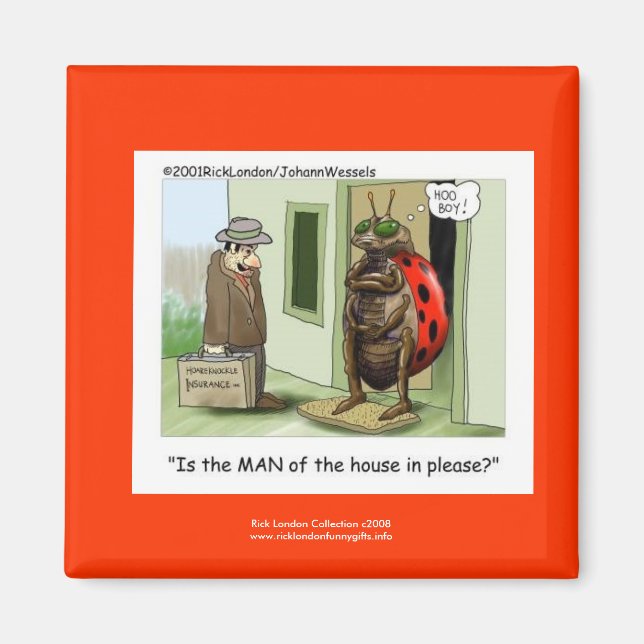 Funny Ladybug-Tecknad på Novelty Magnet Quality (Framsidan)