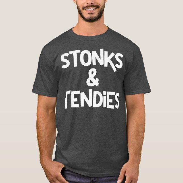 Funny Lagrar Market Gift Trader Gag Stonks och T Shirt (Framsida)