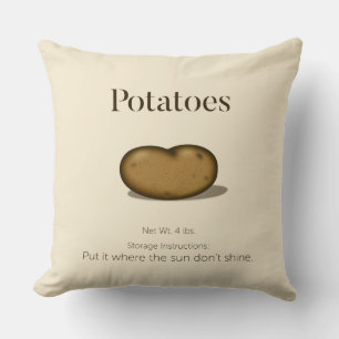 Funny lagringsinstruktion Rustic Potato Sack Kudde