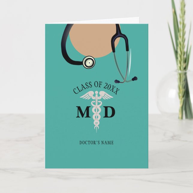 Funny Läkare Student Jackar Stethoscope Namn Kort (Framsida)
