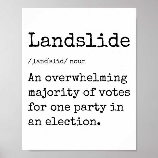 Funny Landglidefinition Underbar Trump Landglide V Poster (Framsidan)
