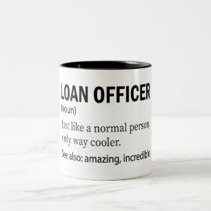 Funny låneansvarig definition av tvåtonskaffe Mugg