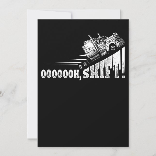 Funny Lastbil Driver Trucker Gift Julkort (Framsida)