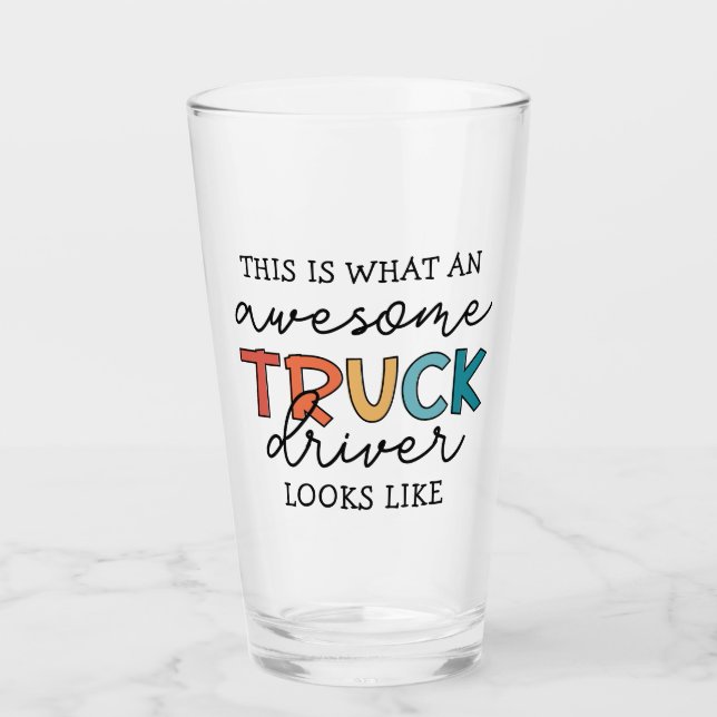 Funny Lastbil-drivrutin | Drivrutin Fantastisk Tow Glaskopp (Framsida)