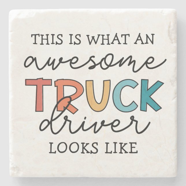 Funny Lastbil-drivrutin | Drivrutin Fantastisk Tow Stenunderlägg (Framsidan)