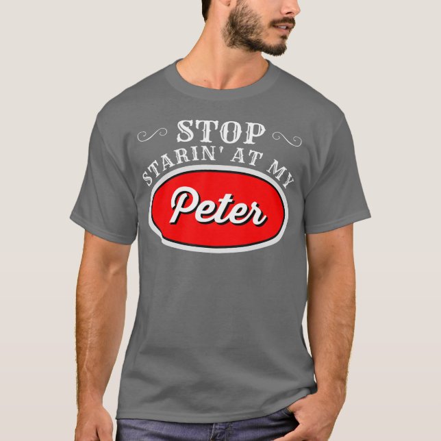 Funny Lastbil-drivrutin stannar vid min Peter T Shirt (Framsida)