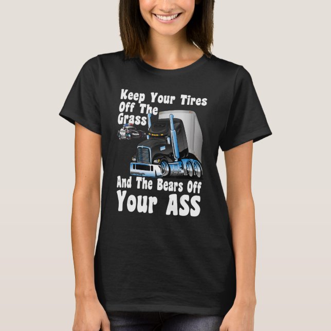 Funny Lastbil-drivrutin Truckers Expression CB Rad T Shirt (Framsida)