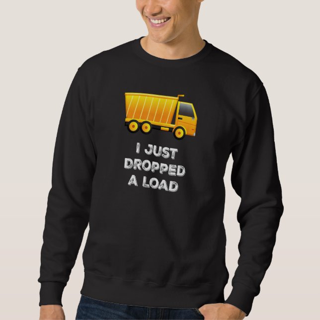 Funny Lastbil Shirt Slösar Management, Boys Lång Ärmad Tröja (Framsida)