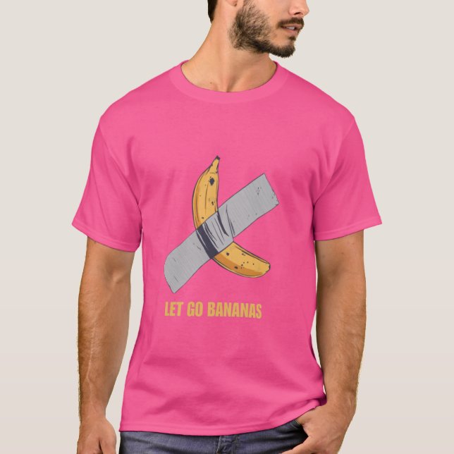 Funny Låt oss Go Bananas T Shirt (Framsida)
