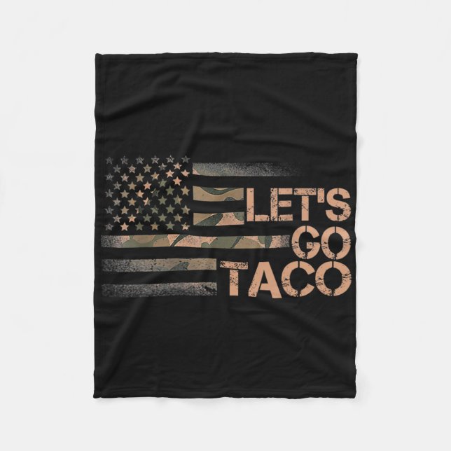Funny Låt oss Go Taco 3 Fleecefilt (Framsidan)