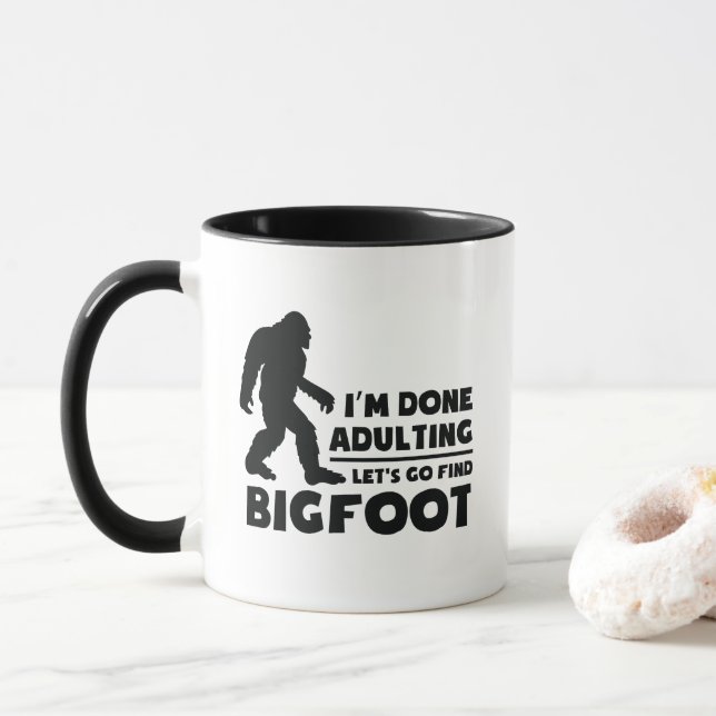 Funny Låt oss Sök efter Bigfoot Gift Mugg (Med munk)