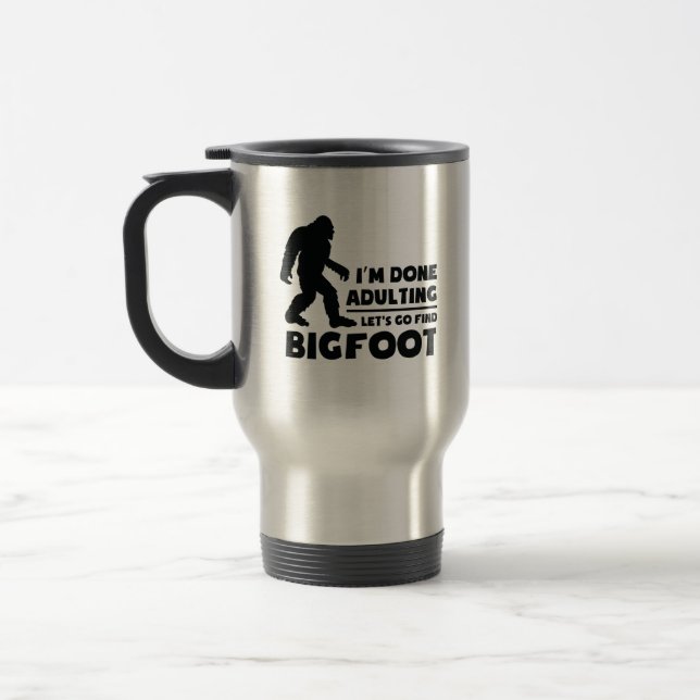 Funny Låt oss Sök efter Bigfoot Gift Resemugg (Vänster)
