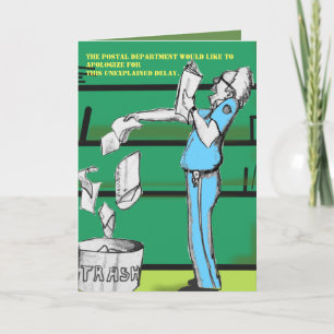 FUNNY LATE-KORT POST-BORTTAPPAD IT by Slipperywind Kort