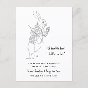 Funny Late Photo Gott nytt år Helg Vykort